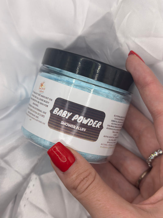 Baby powder whipped soap