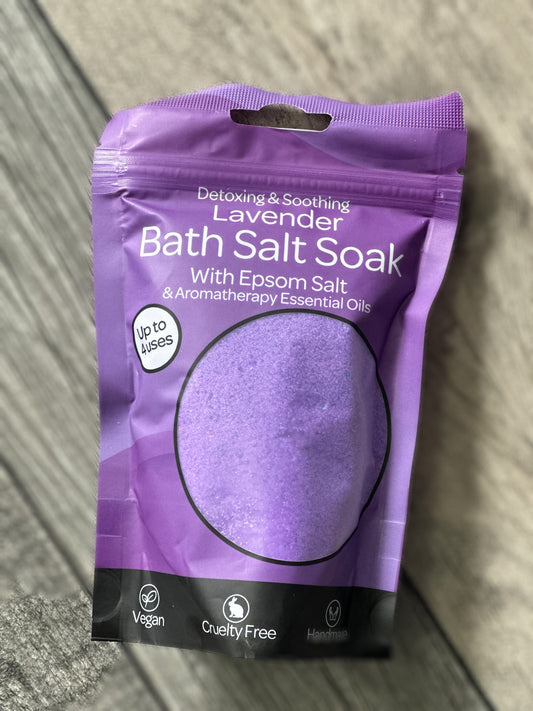 Lavender bath salt soak