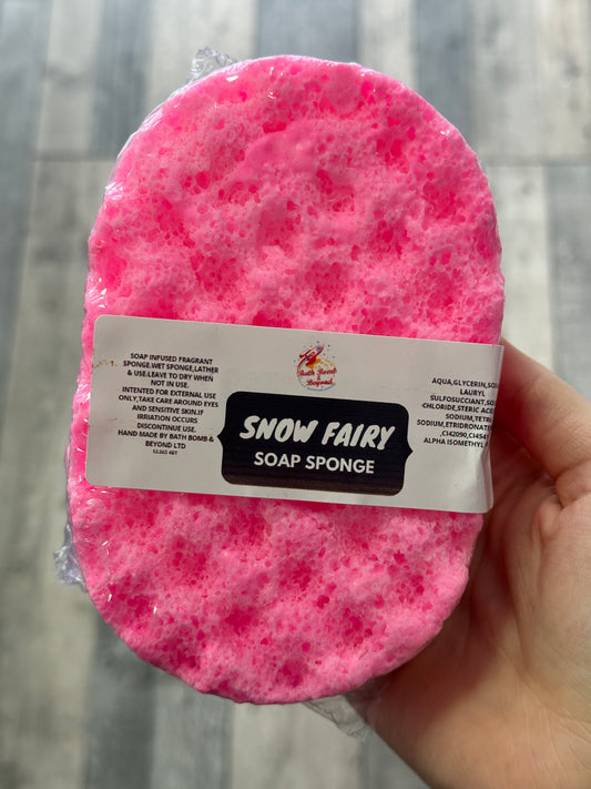 Snow angel soap sponge